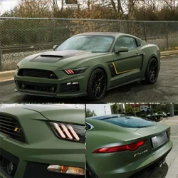 20/30..58x152cm Car Styling eranskinak Army Green Matte Flim PVC Binilo Wrap Autoaren Gorputz Filma Motozikleta Auto Osagarriak