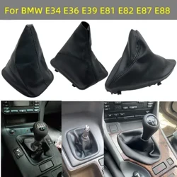 Estilo do carro shift engrenagem manual shift boot bota de couro preto para bmw e36 série 3 e34 e46 e36 e39 e81 e82 e87 e88 e90 e91 e92