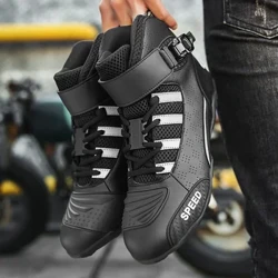Bốn mùa xe máy đi xe đạp giày retro xe máy vào ban đêm phản quang có thể điều chỉnh buộc chặt đế cao su chống trượt