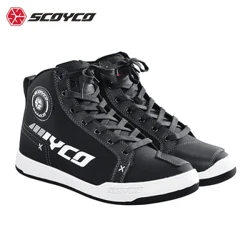 Bróga Rásaíocht Gluaisrothar SCOYCO Ceithre Séasúr Buataisí Moto Marcaíochta Frith-Iompartha Breathable Compordach Neamh-Slip Frith-Imbhuailte