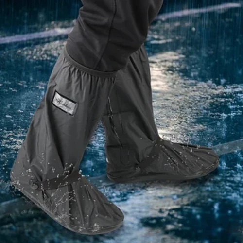 Biker Rain Boot -moottoripyörän vedenpitävät kengät ja sadepäivien hengittävät ja mukavat sadelumen luistamattomat kannettavat kerrostyypit