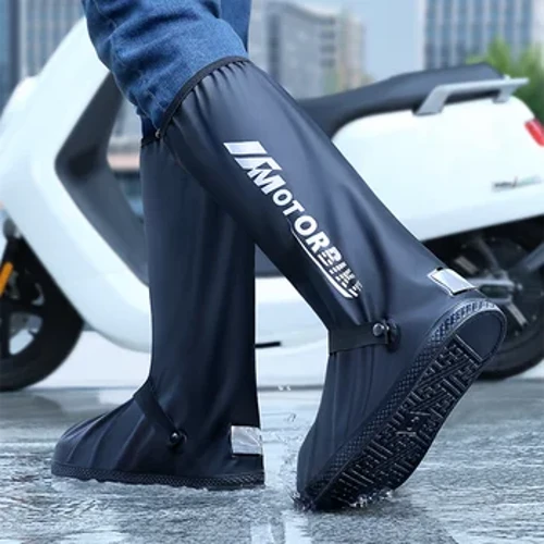 Motocyklové vysoké holínky do deště Vodotěsné reflexní protiskluzové boty Motocykl Cyklistické kolo Opakovaně použitelné ochranné doplňky