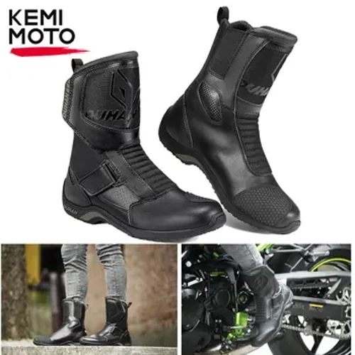 Esgidiau Dynion Beic Modur Motocross Esgidiau Marchogaeth Oddi Ar y Ffordd Cychod Modur Rasio Esgidiau Teithiol Beic Modur Gwrth-ddŵr Anadlu Gwrth-lithro