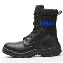 Für VFR 800F 800 F 2022 2023 2024, Motorrad-Militärstiefel, stich- und zertrümmerungssicher, Wüstenkampf-Abenteuerschuhe umwerfende Desert Combat Adventure Schuhe