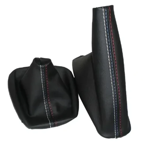 Coiléir Gluaisteán Gluaisteán Gluaisteán Clúdach Tosaithe Gaiter Coscáin láimhe Le haghaidh BMW 3 Sraith E36 E46 E30 E34 M3 Z3 Dubh Leathar M Accessories