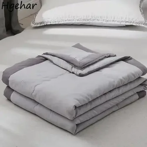 Edredon simples primavera verão macio edredon colcha pele-amigável lavável dormitório duplo tamanho leve cama quarto acolchoado