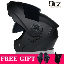 Najnowszy modułowy kask motocyklowy z klapką, zatwierdzony przez DOT, kask motocyklowy Voyage Racing z podwójnym obiektywem, wewnętrzny wizjer