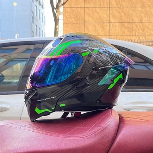 ORZ 991High Quality Motorcycle Helmet Dual Lens Flip Racing Helmet Men's Knight Head Protector DOT Approved capacitance