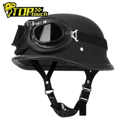 Helmed Hanner Beic Modur Helmed Hen Ledr Almaeneg Casco Moto Beic Modur Wyneb Agored Helmed Beiciwr Ardystiad Peilot DOT S-XXL