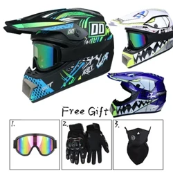 An Toàn Cảo Tháo Mũ Bảo Hiểm Casco Motocross Xe Đạp Xuống Dốc Capacete ATV Thập Mũ Bảo Hiểm Trẻ Em Xe Máy Chấm ABS 1Kg Unisex