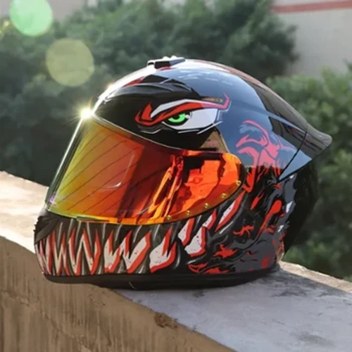 DOT Motorsykkelhjelm Racing Motocrosshjelmer Høykvalitets Retro Sportshjelm Unisex Racing Full Face Up Motobike Motohjelm