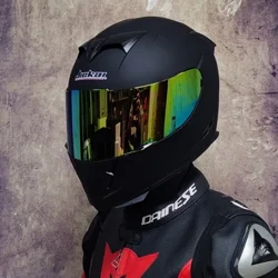 Hel ansikt motorsykkel hjelm capacete profesjonell racing hjelm Kask DOT regnbueskygge motorsykkel langrenn tur