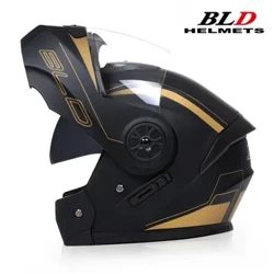 Fa'asinomaga Lua Lens Flip Up Helmets Motocross Racing Modular Cascos mo Tama'ita'i Fa'ata'ita'iga Fuafu uila afi