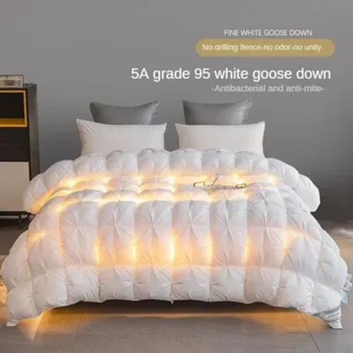 100% reng Kotteng Duvet 95 Wäiss Gänsedown Fréijoer an Hierscht verdickt waarm Heem duebel