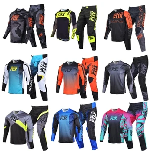 Tinh Tế Cáo Motocross Jersey Quần 180 360 Gear Bộ Nam Moto MX Combo Enduro Trang Phục Xe Máy Thiết Bị Đi Xe Đạp Phù Hợp Với ATV bộ Dụng Cụ