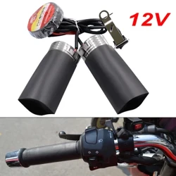 Dolenni wedi'u gwresogi â beic modur yn dal gafaelion ATV Snowmobile Handlebar Heater Heater Kit Cynhesach ar gyfer Olwyn Llywio Wedi'i Gwresogi Suzuki Yamaha 12V Universal