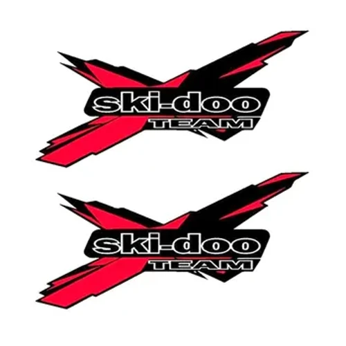2 mau ʻāpana no TEAM Ski-Doo Logo Vinyl Snowmobile Graphic Sticker Decal