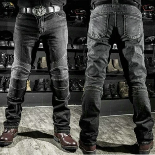 Marchogaeth Beic Modur Jeans Dynion Awyr Agored Moto Jeans Padiau Clun Amddiffynnol Pen-glin Pants Motocross Teithiol Gwrth Pants Drop Gêr Amddiffynnol