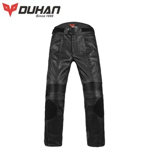 DUHAN PU Xe Máy Quần Đi Xe Máy Quần Nam Chống Gió Bốn Mùa Chống Rơi Da Đua Quần