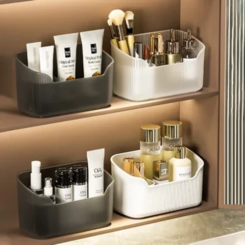 Gorchudd Blwch Storio Desg Matte Cartref Gorchudd Prysgwydd Mwgwd Wyneb Blwch Storio Rack Didoli Basged Desg Minlliw Gofal Croen Blwch Cosmetics