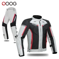 Männer Motorradjacket waasserdicht Véier Saison Motorrad Overcoat Hosen Reflektéierend Reitjacken Winddicht Suits Abnehmbar Fusioun