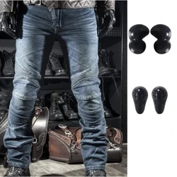 Frete grátis para motocicletas de jeans de motocross Bike MTB Jeans Racing calça com quadril e joelheiras