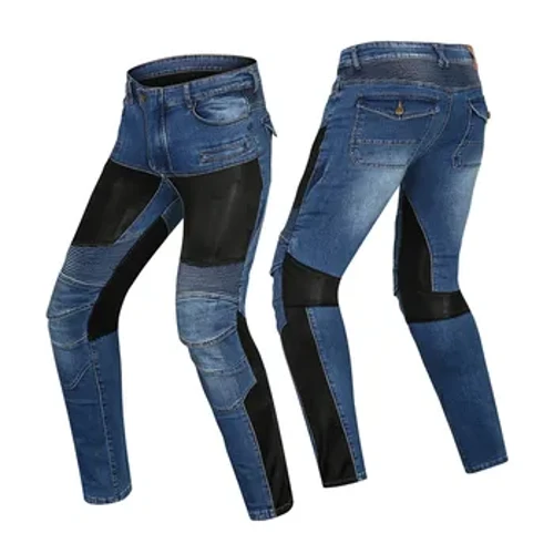 Neie Stil Fréijoer a Summer breathable Motorrad Reiden Hosen Rider Anti-Fall Motorrad Jeans Männer a Fraen Schutzausrüstung