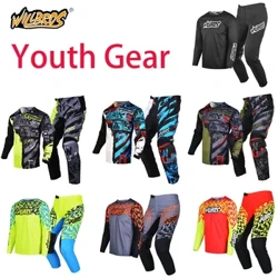 Willbros MX Thanh Niên Trẻ Em Áo Quần Combo Motocross Xe Đạp Bụi Bẩn Đua Xe Địa Hình Phù Hợp Với Xe Máy Núi BMX Enduro MTB Gear Bộ