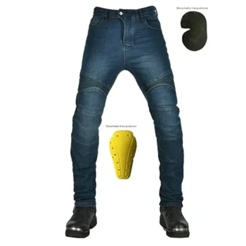 Geansaí Marcaíochta Gluaisrothar Clasaiceach Dubh Gorm le Padaí Hip Glúine Pants Rásaíochta Motocross Bríste Rothaíochta Gluaisrothar Pants cosanta