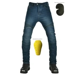 Jeans Marchogaeth Beiciau Modur Du Glas Clasurol gyda Padiau Clun Pen-glin Pants Rasio Motocross Beic Modur Trowsus Pants Amddiffynnol