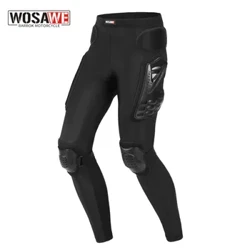 WOSAWE Protective Férfi MTB motoros páncél nadrág Térd Csípő Fenék Láb Testvédelem Szűk Motoros Motocross Race Hosszú nadrág