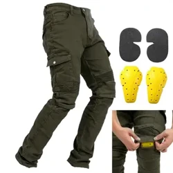 Pants Marchogaeth Beic Modur Dynion Rasio Motocross Jeans Pants Amddiffynnol Gyda 4 x Pad Amddiffynnydd Clun Pen-glin Ardystiedig CE datodadwy