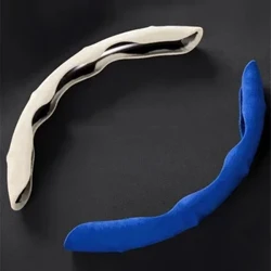 Araç direksiyon kılıfı, mikrofiber süet ve karbon fiber çift taraflı tasarım, iç kaymaz konfor koruyucuları