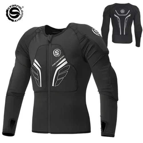 Ngôi Sao Trường Hiệp Sĩ Áo Giáp Bảo Vệ Nam Ngoài Đường Motocross Cưỡi Áo Đua Xe Máy Cơ Thể Moto Giáp Đen