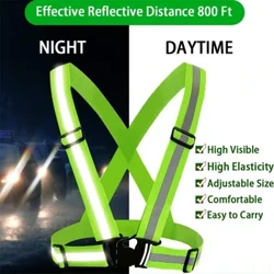 Tali Reflektif Keamanan Kerja Malam Lari Bersepeda Safety Rompi Reflektif Visibilitas Tinggi Jaket Safety Reflektif