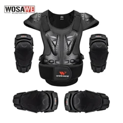 WOSAWE Motorradjacke Motocross Körperpanzerung Schutzausrüstung Jacken Protektor Motorrad Knieschoner Sets Motocross Rüstung Wachen