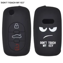 Para sa Audi A2 A3 S3 A4 S4 RS4 A6 S6 allroad A8 S8 TT Silicone Remote Key Case Fob Shell Cover Balat Jacket manggas