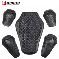 Armadura de motocicleta com certificação CE, jaqueta protetora de inserção traseira, almofada protetora de alta elasticidade para piloto, armadura traseira