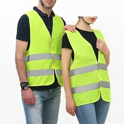 Car Reflective Safety Vest, Auto Parts Reflective Strip Vest para sa mga Gas Station Paglilinis ng Sanitatio Cycling High Visibility Jackets