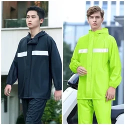 Arbejdstøj Regnfrakke Lang Helkrop Regntæt Voksne mænds og kvinders udendørs One-Piece Single Reflekterende Vandtæt Poncho