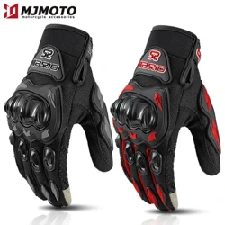 Verão respirável dedo cheio luvas da motocicleta antiderrapante resistente ao desgaste luvas de corrida motocross tela sensível ao toque moto motociclista luvas