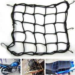 Síť na zavazadla na motocykl Kolo 6 háčků Podržte Palivová nádrž Síť na zavazadla Web Bungee Černá Motocyklové kolo 6 háčků Styl tankového auta