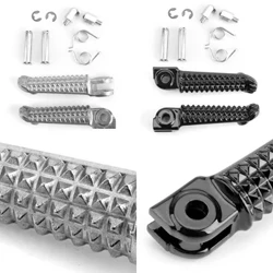 Areyourshop Beic Modur Blaen Traed Peg Footrest Ar gyfer Yamaha YZF R1 1998-2014 R6 1999-2014 R6S 2003-2008 2004 Pegiau Modur Alwminiwm