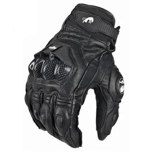 Isithuthuthu Amagilavu ​​​​amnyama Racing Genuine Isikhumba Isithuthuthu esimhlophe Road Racing Team Glove amadoda ehlobo lasebusika