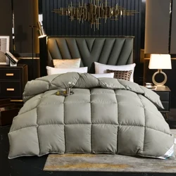Noble100% Duvet Gé Dúin Cuilt Líonta Cuilte Aonair Méid Dúbailte Bratéad Geimhridh Tiubh Dath Soladach Compord Foirfe