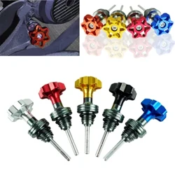 1pcs scuter motocicletă motor cu ulei de ulei de umplutură capac de umplutură motor motor carter nivel de ecartament roșu albastru negru auriu aluminiu argintiu aluminiu