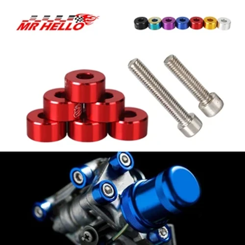 M6 6 pcs/paketea JKdreamer Aluminiozko Fender Zirbilgailuak eta Torlojuak Honda Aire sarrerako kolektorerako, motorrerako