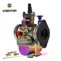 ZSDTRP Bộ chế hòa khí PWK đầy màu sắc Xe máy Động cơ 2 / 4T Xe tay ga Dirt Bike ATV 28 30 32 34mm với động cơ đua phản lực công suất cho 250CC