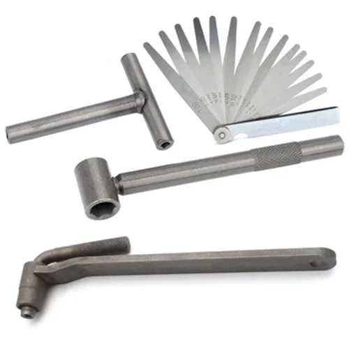 Instrument de reglare a supapei motorului motocicletei pătrat pătrat soclu T cheie cu șurub cu șurub 8mm 9mm 10mm manometru de 0,02 până la 1mm