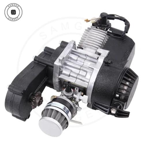 Samger 49cc 2-taktu kabatas velosipēda dzinējs Motocikla dzinējs Motora gaisa filtrs Pullstart Quad Pocket Bike Cross Bike ATV